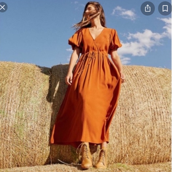 NWT Christy Dawn Dahlia Dress in Rust Size Large - Picture 2 of 16